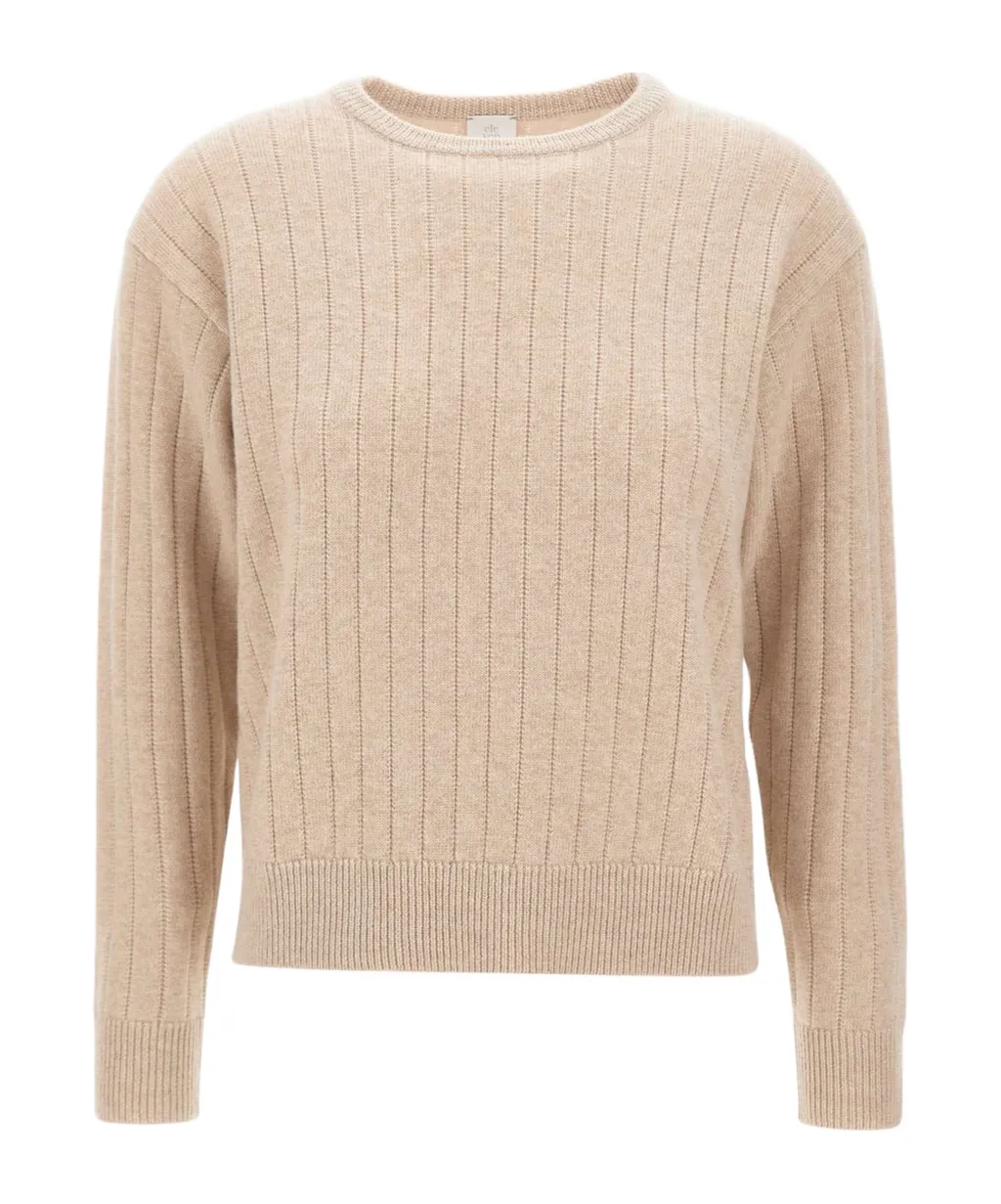 Textured Crew Neck Knitwear