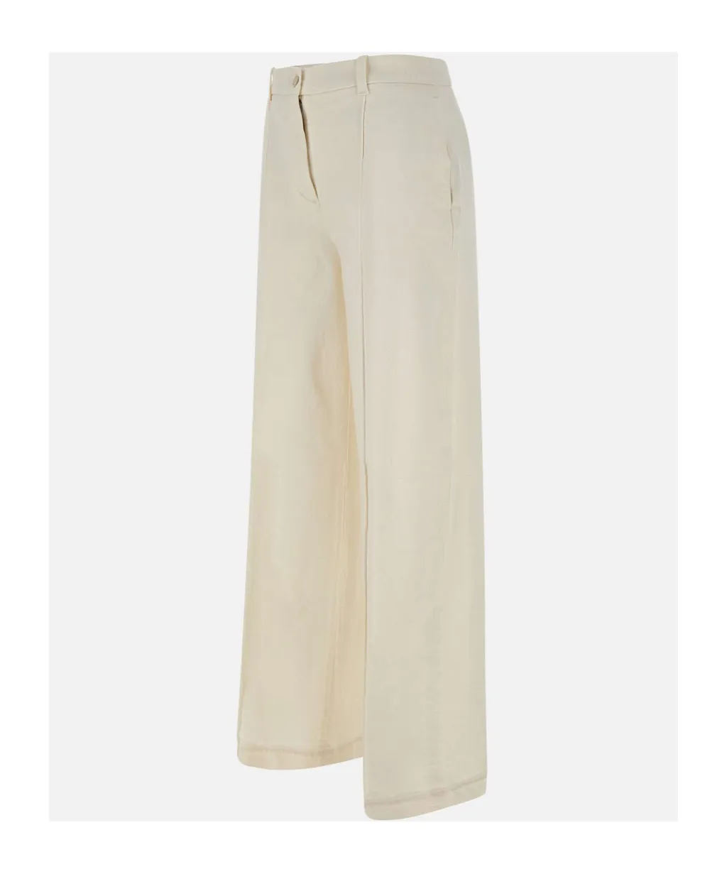 Wide-Leg Pressed-Pleat Pants