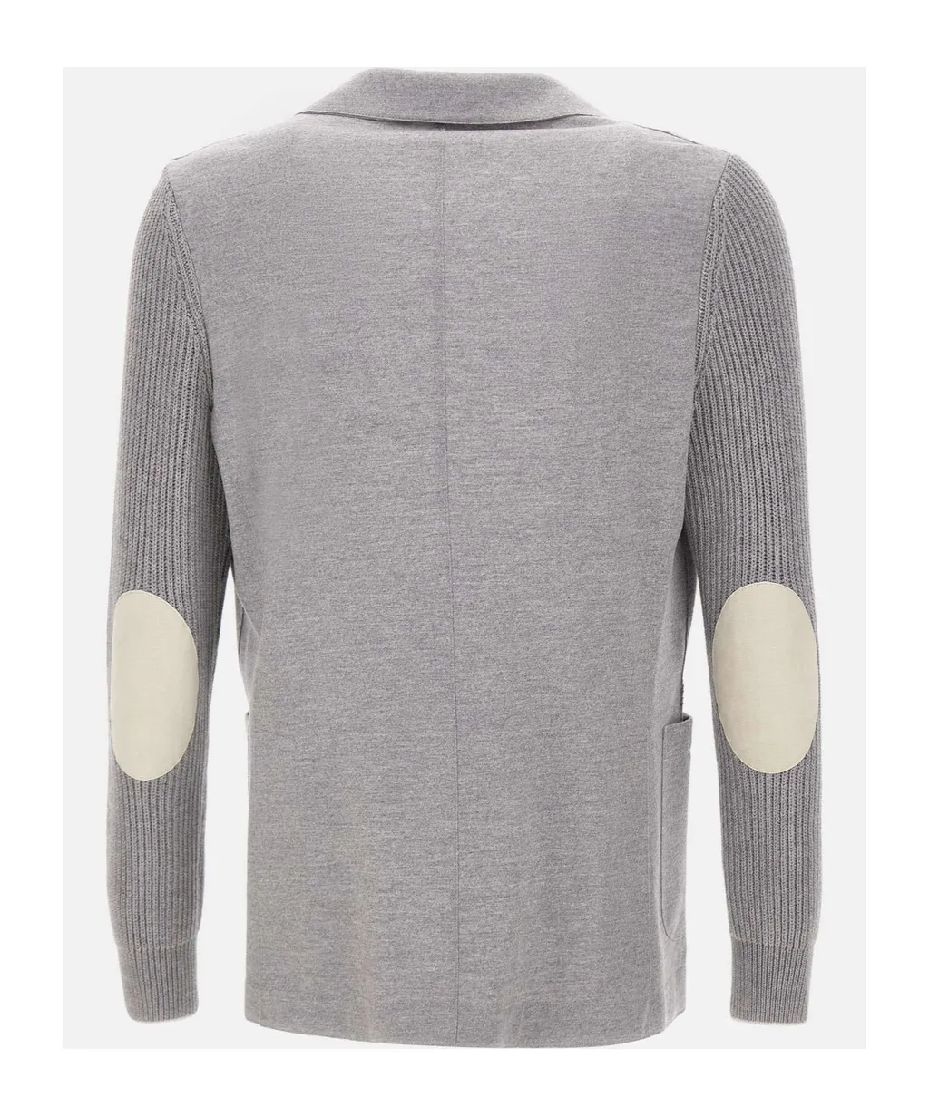 Ribbed Knit Blazer Jacket