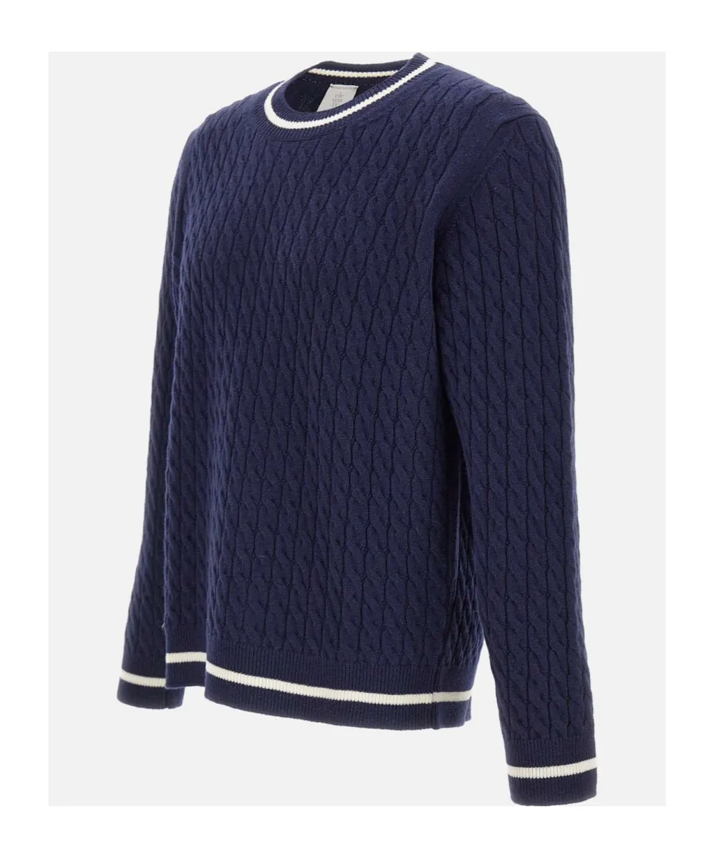 Cable Knit Crew Neck Sweater