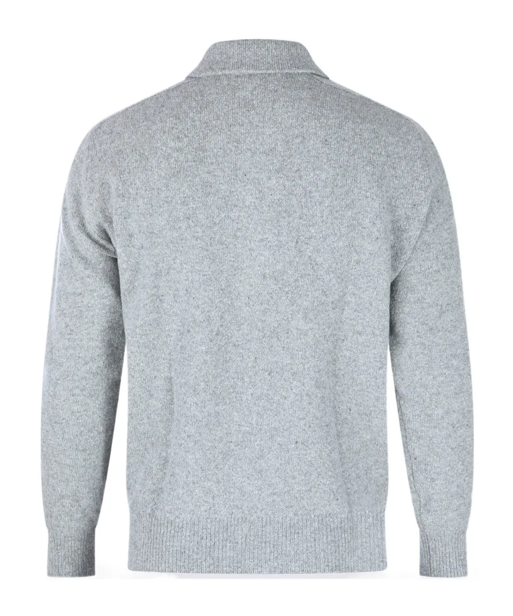 Button-Front Cashmere Sweater