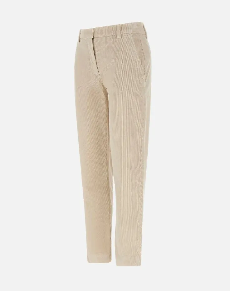 Corduroy Straight-Leg Pants