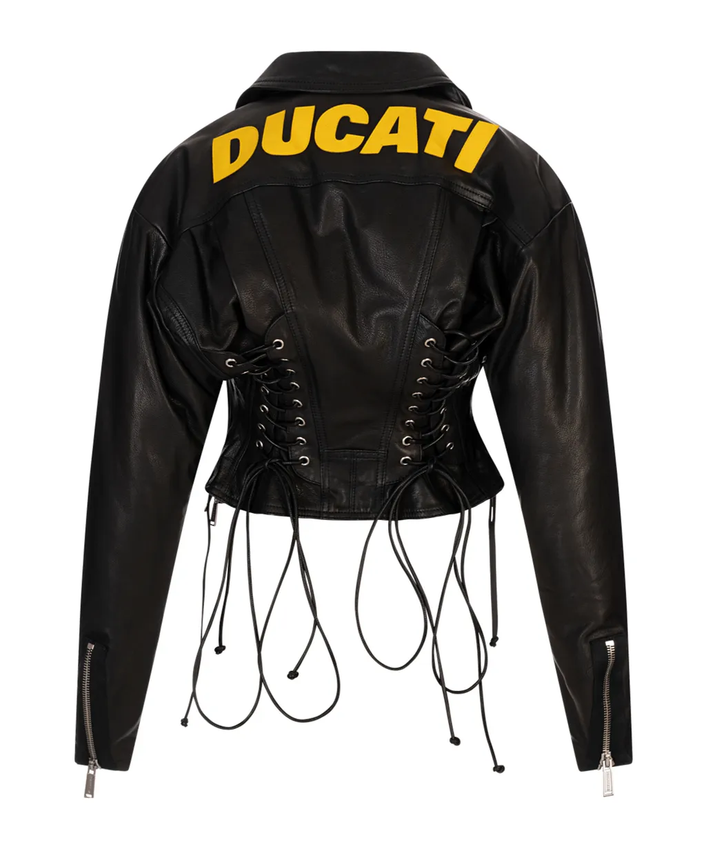 X Ducati Laced Leather Jacket