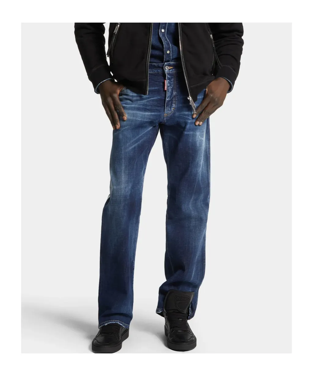 X Ducati Distressed Straight-Leg Jeans