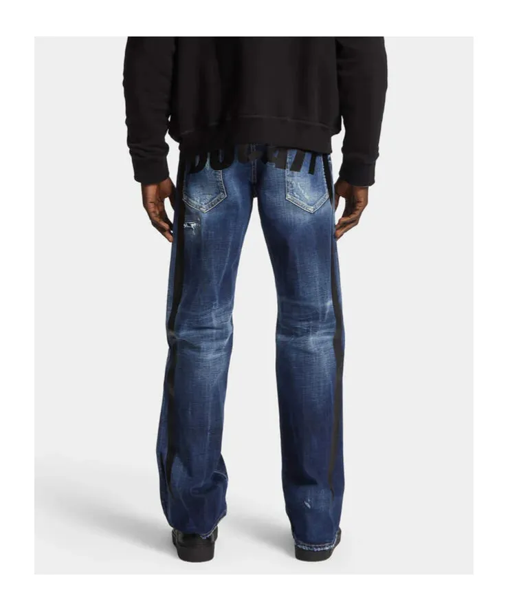 X Ducati Distressed Straight-Leg Jeans