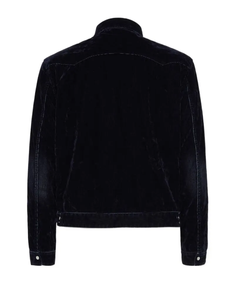 Flocked Cord Jean Jacket