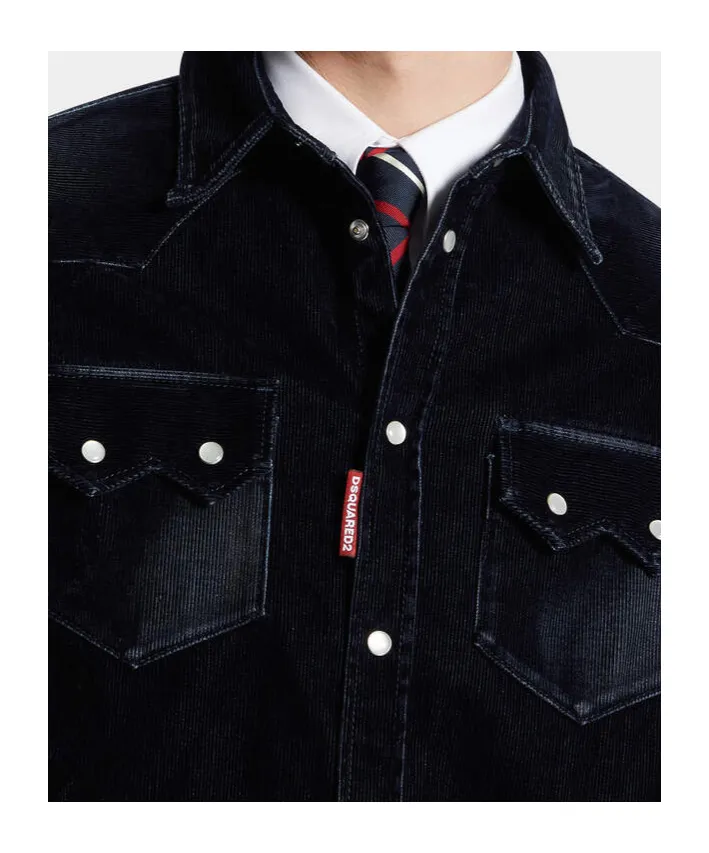 Flocked Cord Jean Jacket