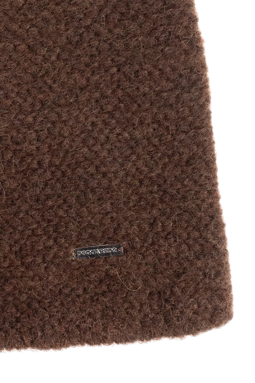Logo-Plaque Textured Beanie