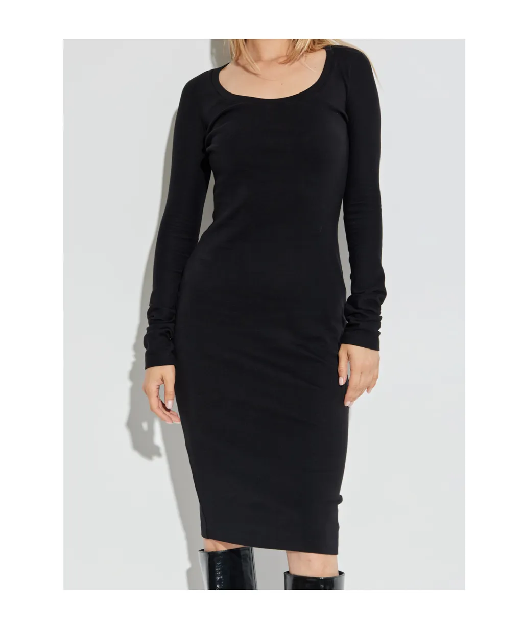 Long-Sleeve Midi Dress