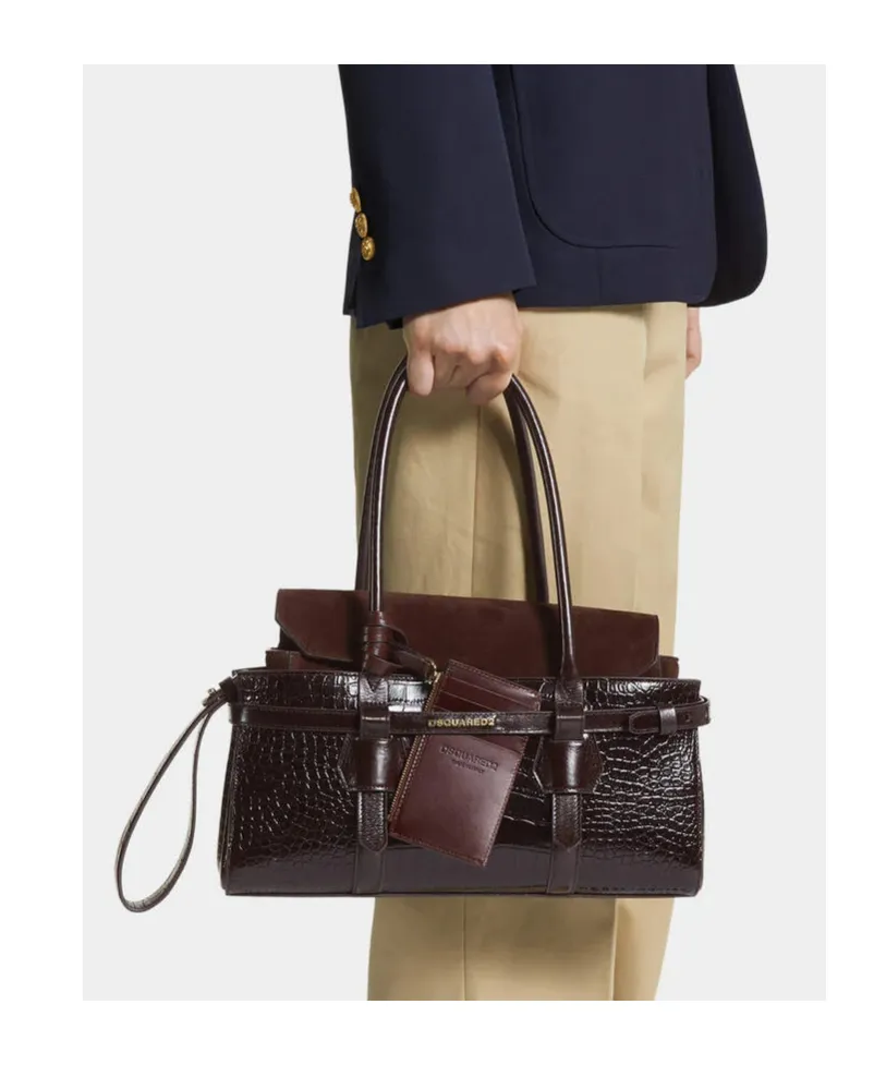 Logo Stamp Twin Shoulder Bag