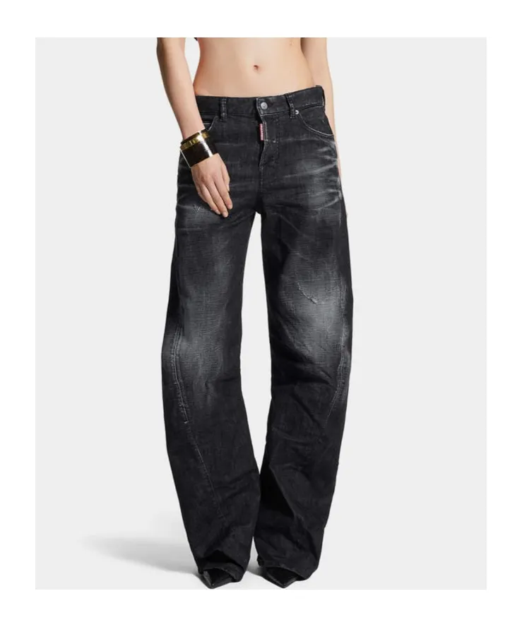 Washed Tapered Jeans