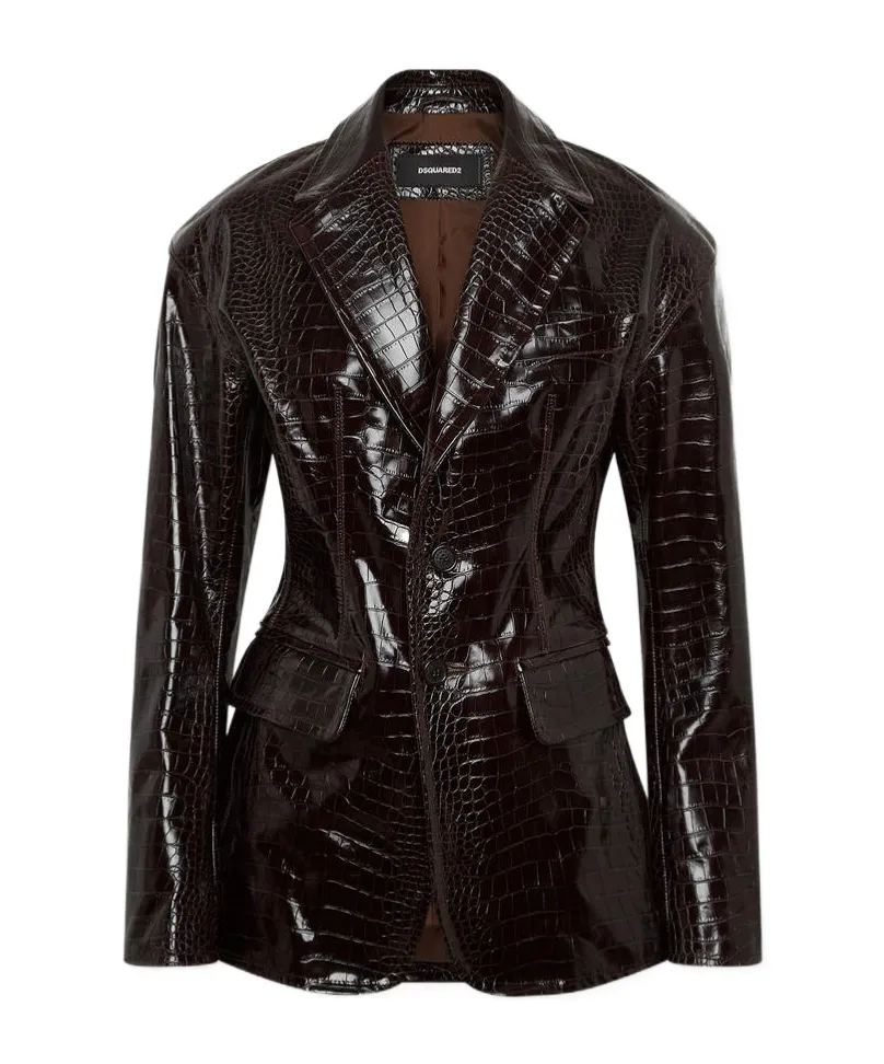 Crocodile-Embossed Blazer