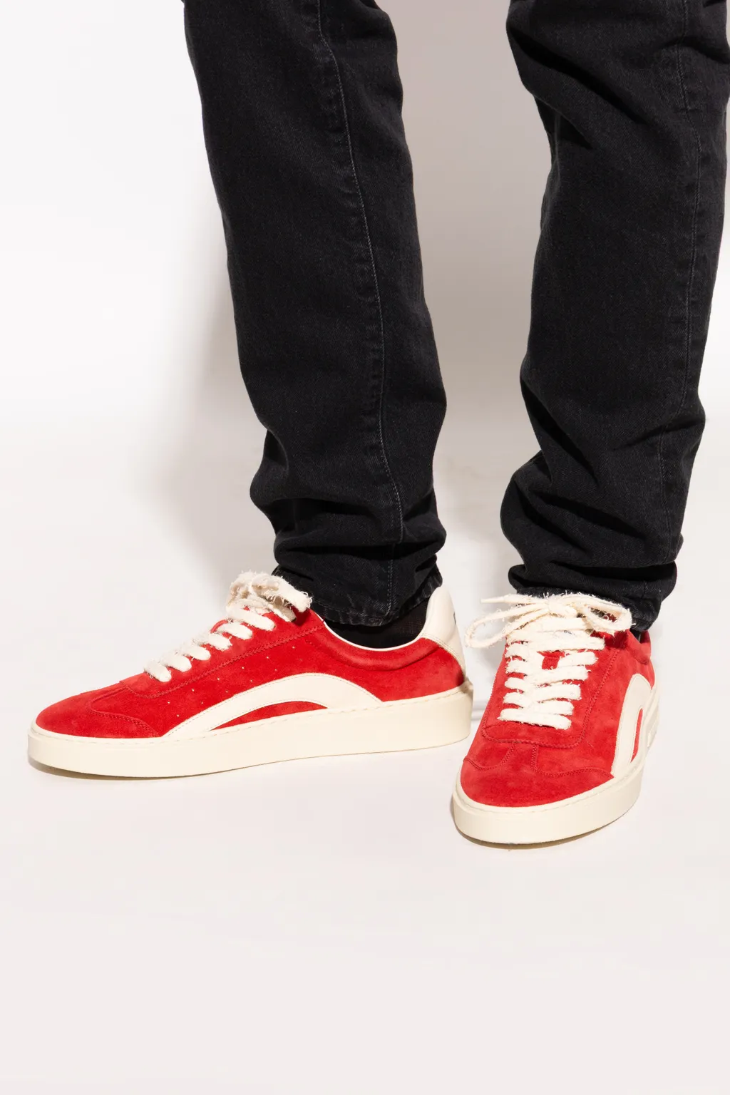 Round-Toe Lace-Up Sneakers