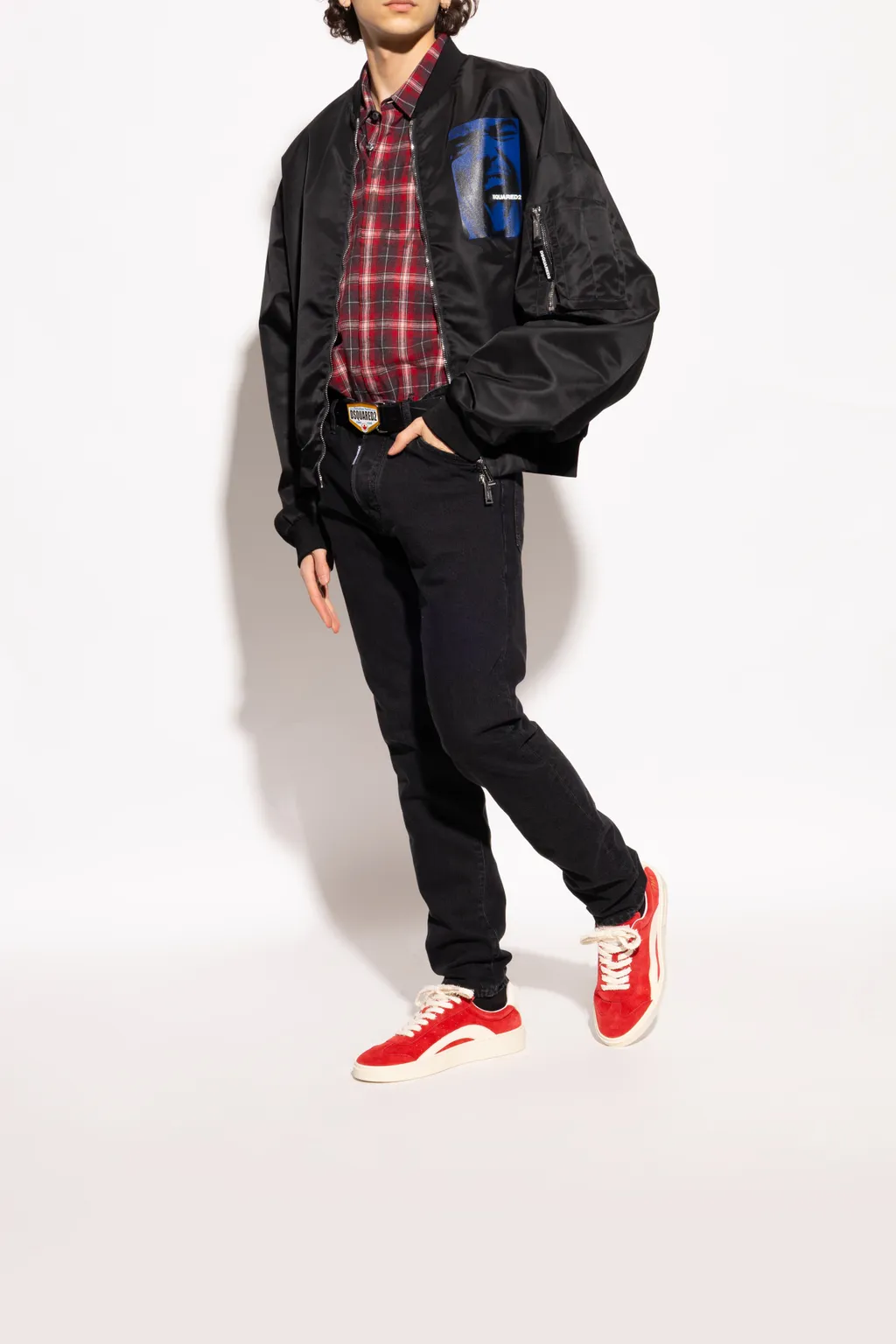 Round-Toe Lace-Up Sneakers