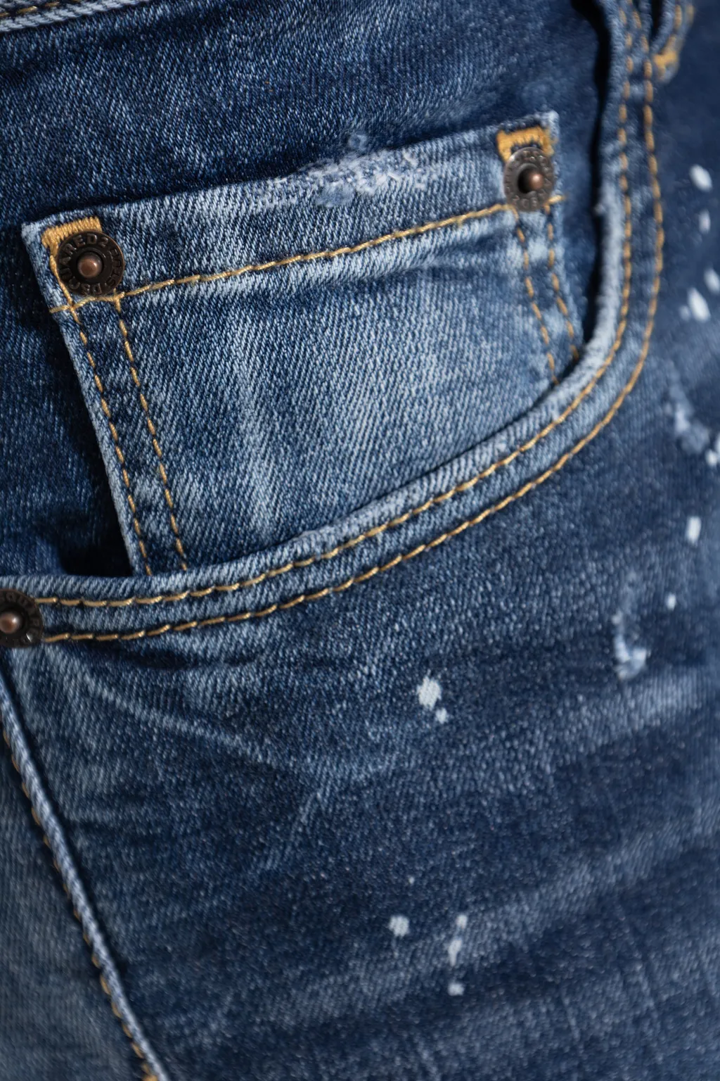 Distressed Straight-Leg Jeans
