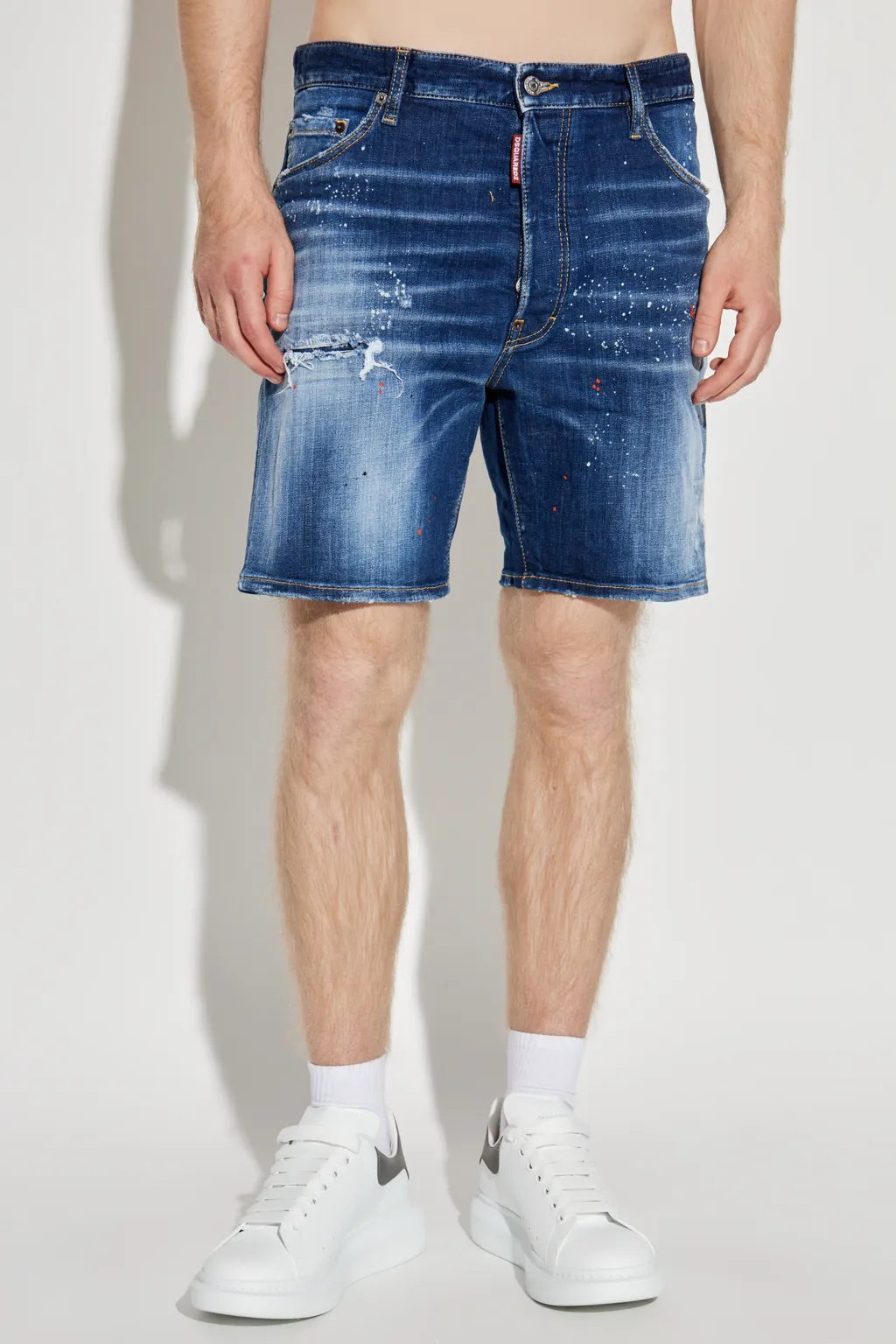 Distressed Denim Shorts