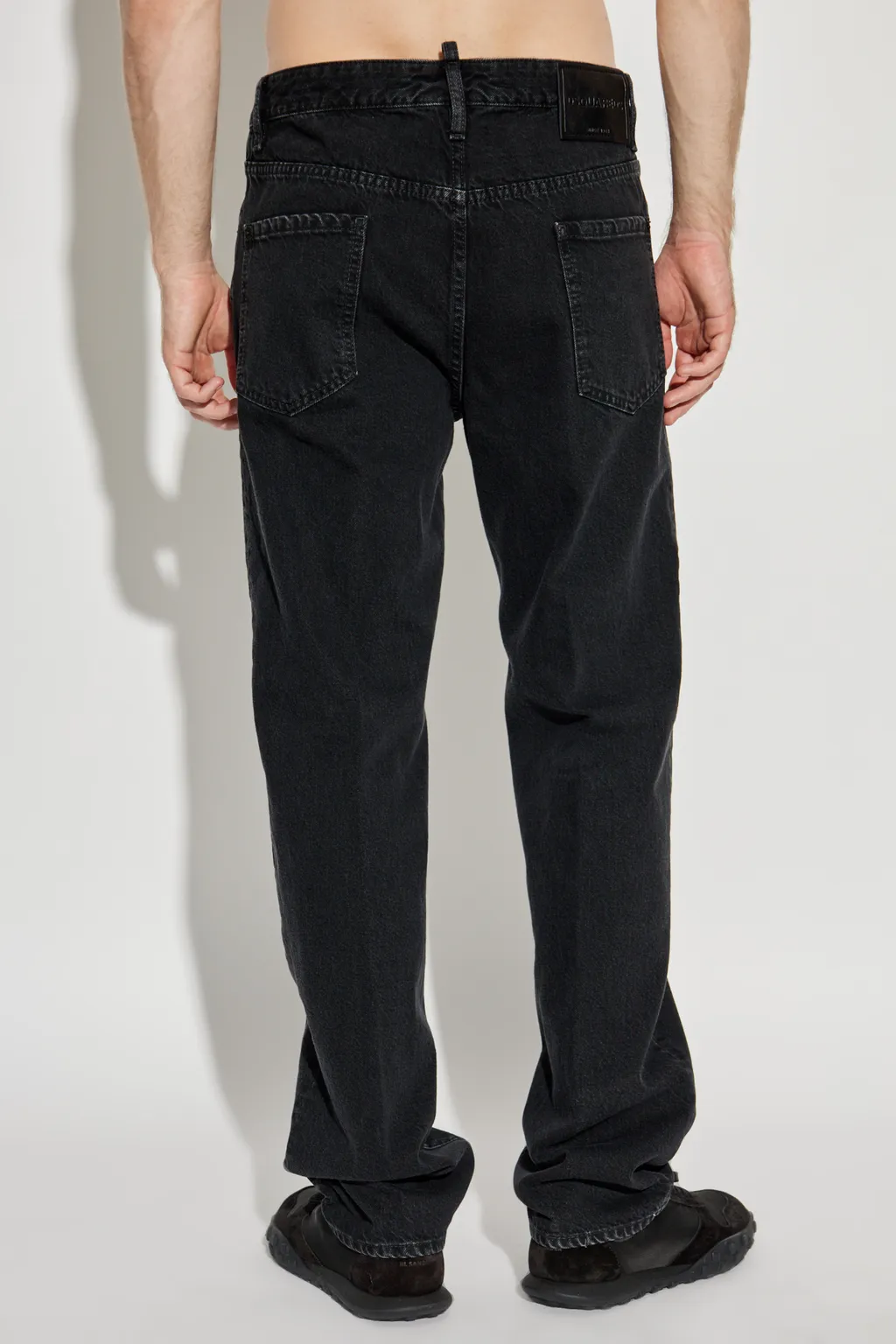 Logo Patch Straight-Leg Jeans