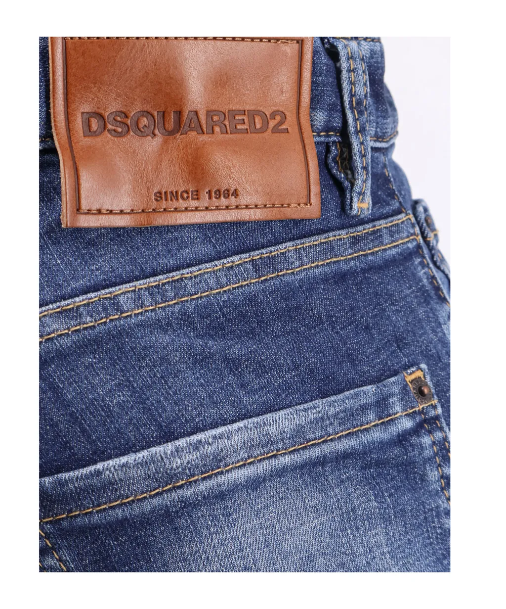 Logo-Patch Distressed Jeans