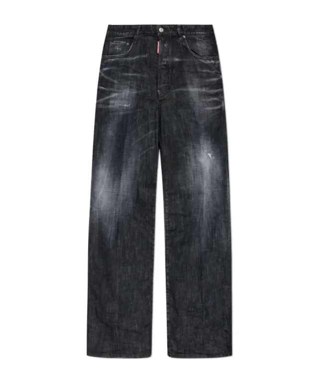 Distressed Loose-Fit Jeans