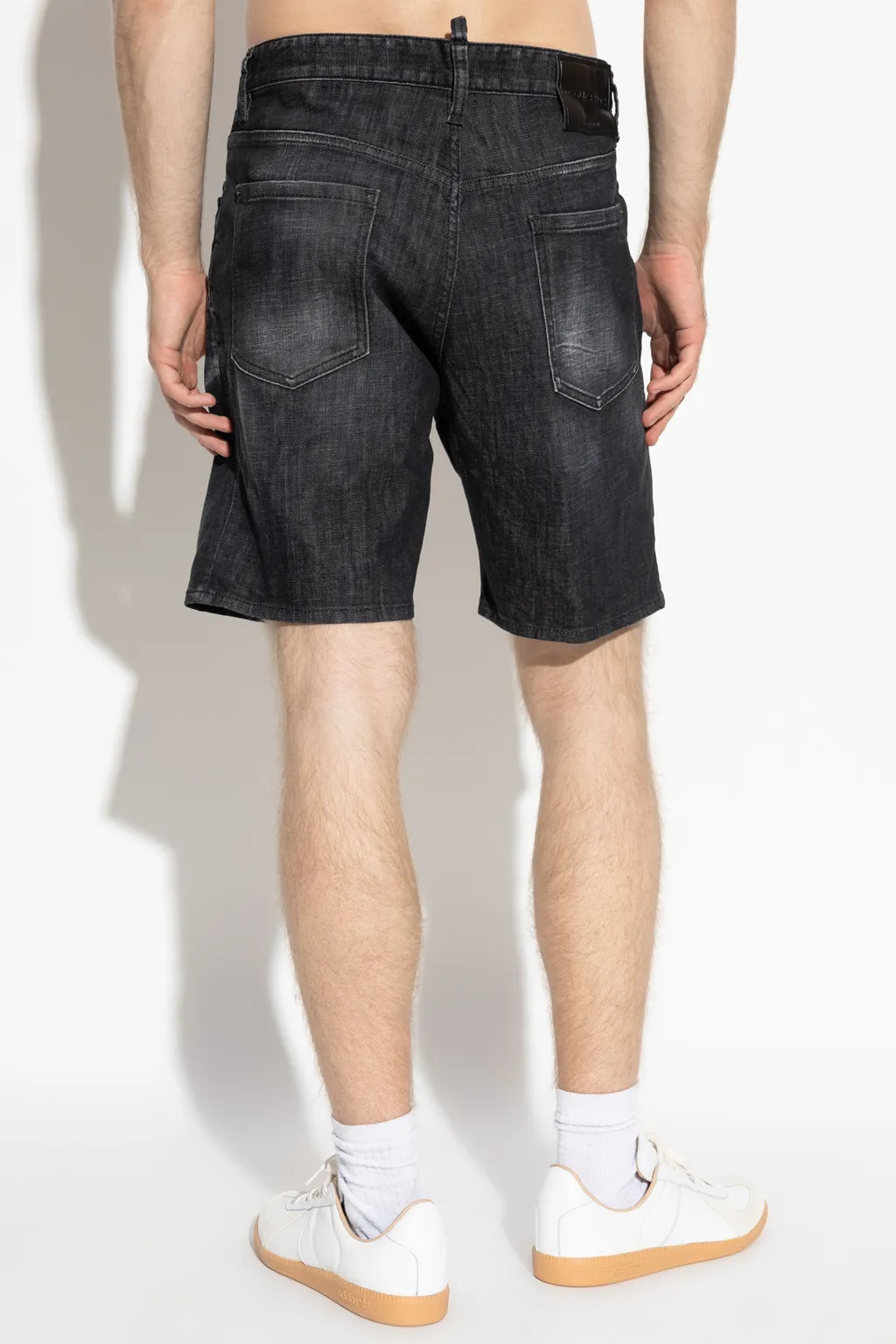 Washed Denim Shorts
