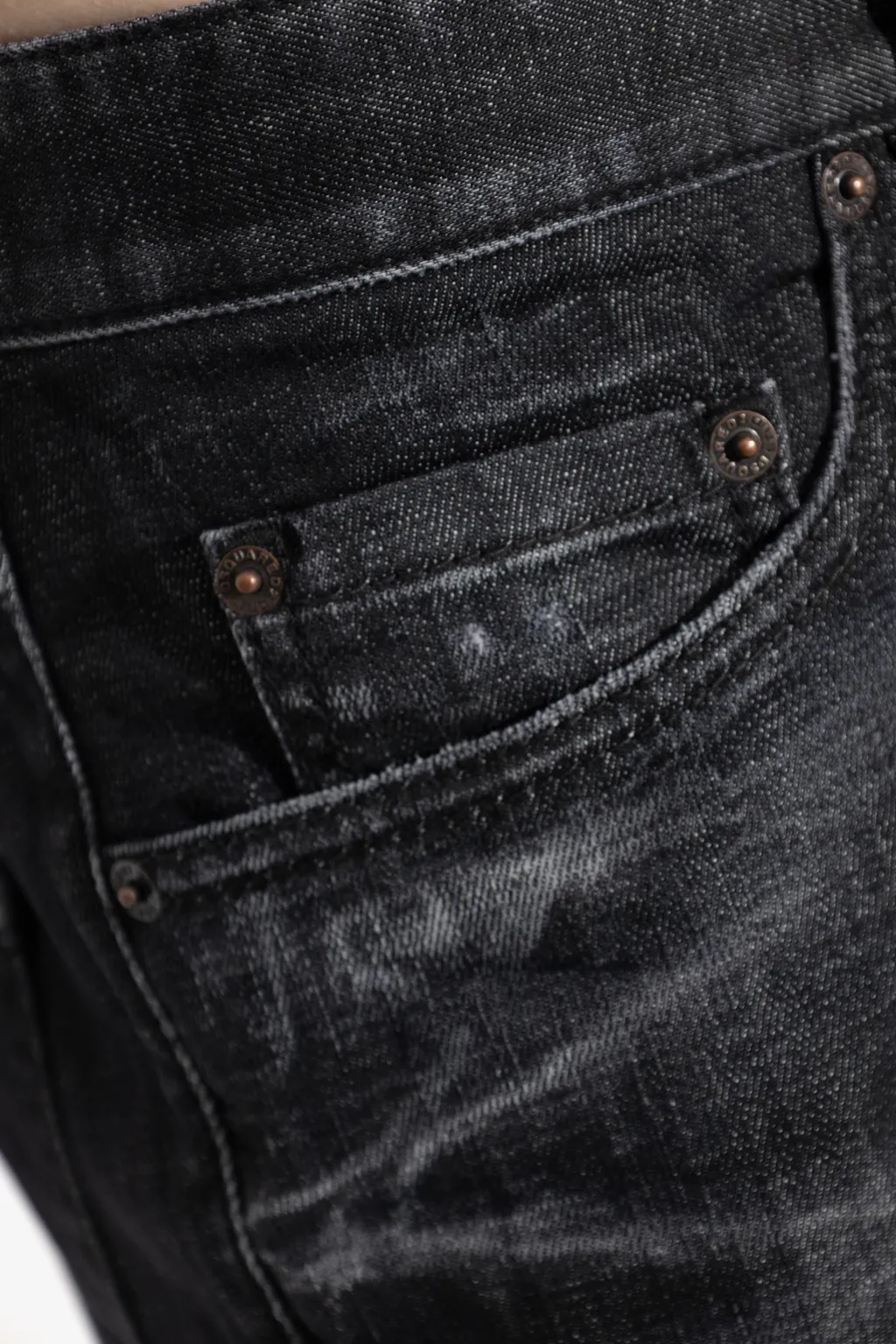 Washed Denim Shorts