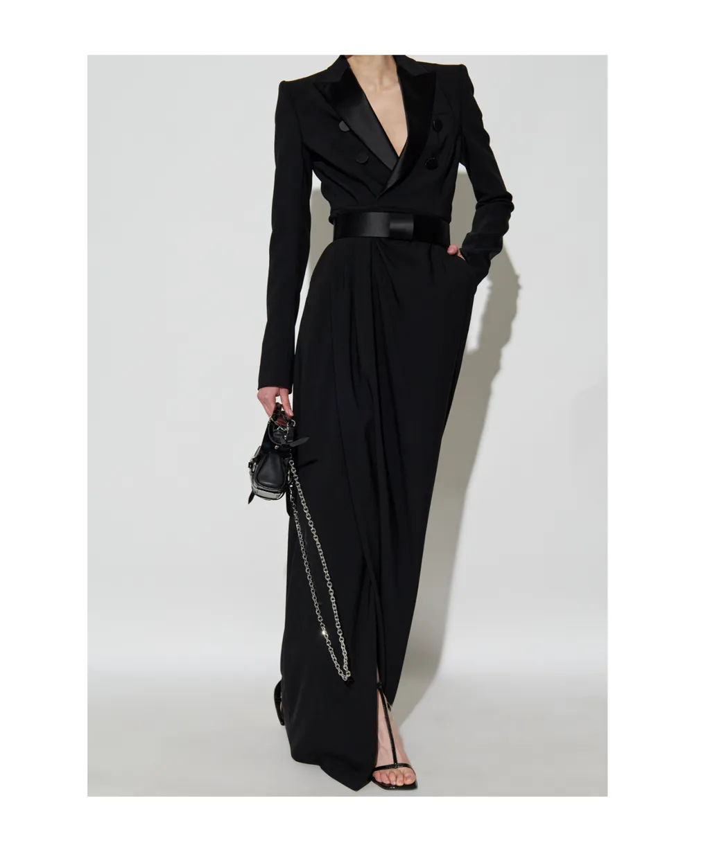 Belted Long Dress