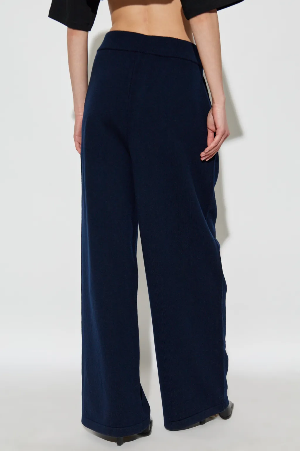 Pleated Wide-Leg Trousers