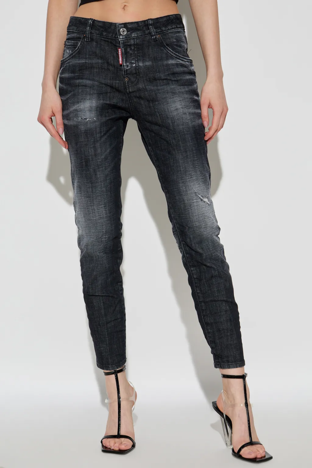 Logo Patch Slim-Fit Jeans