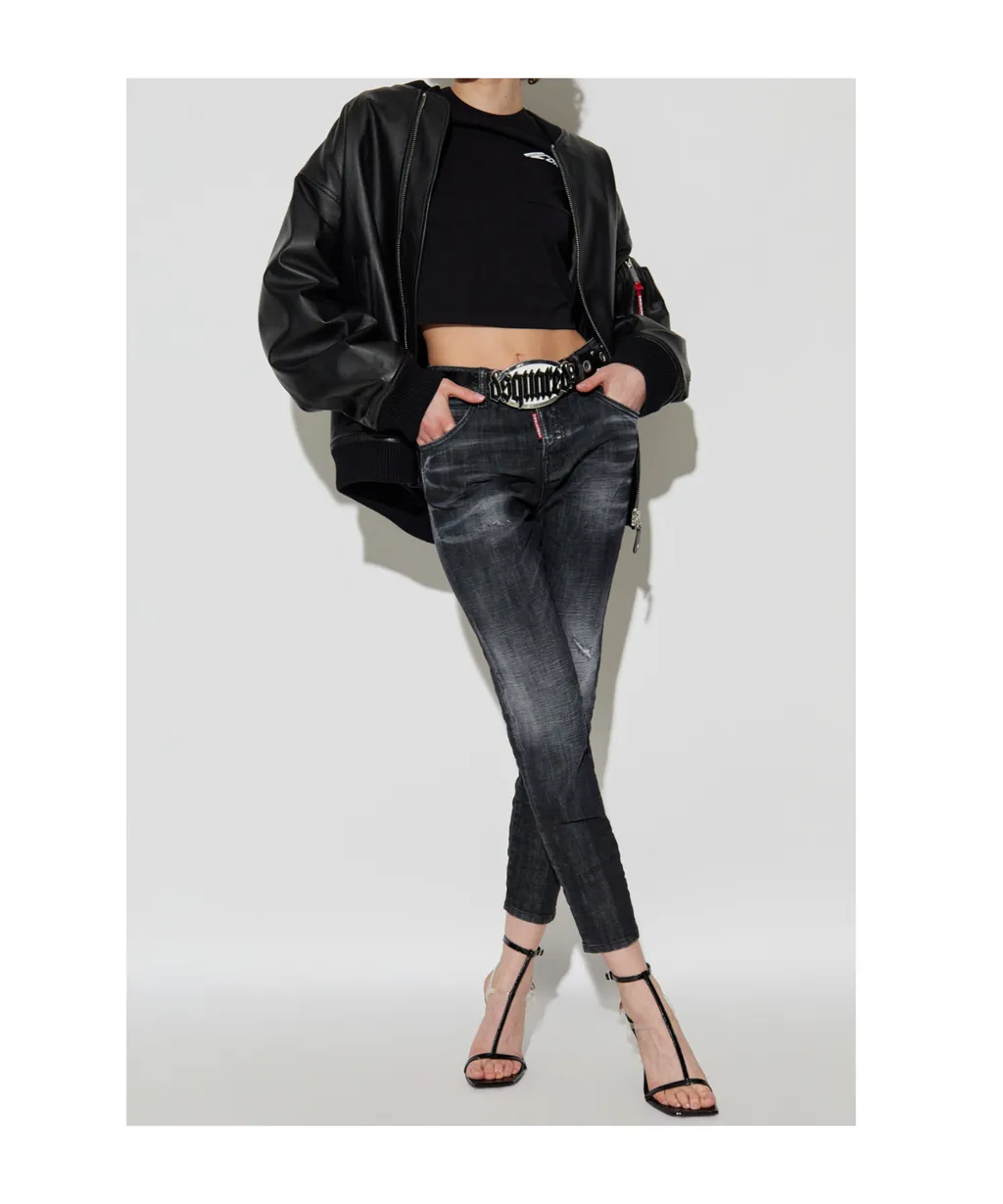 Logo Patch Slim-Fit Jeans