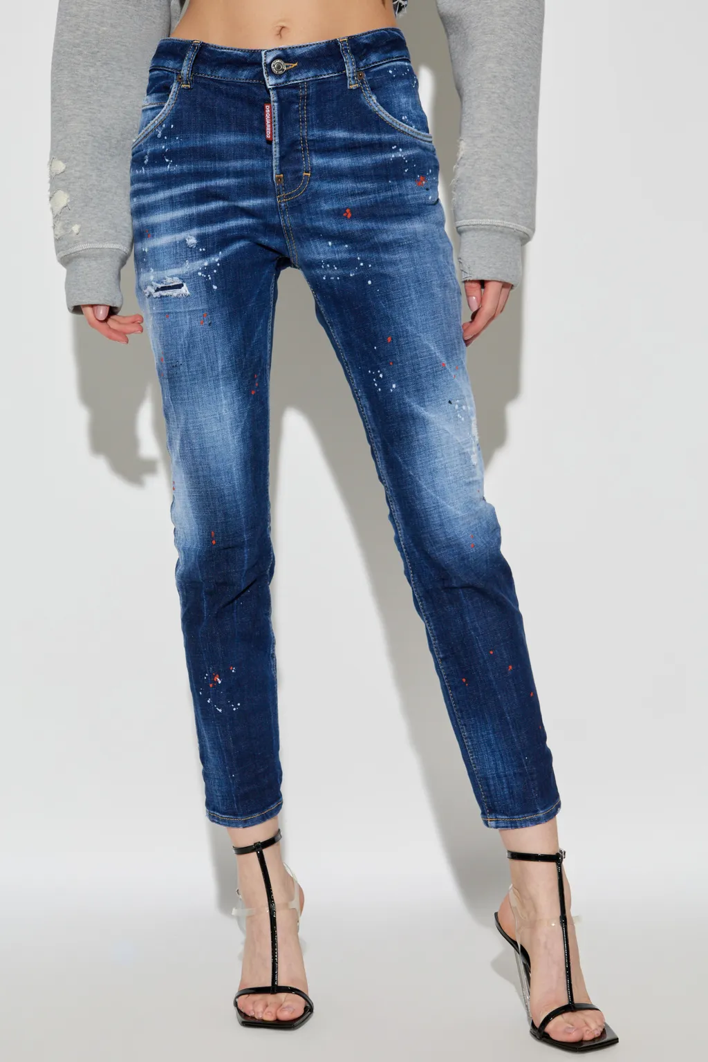 Distressed Slim-Fit Jeans
