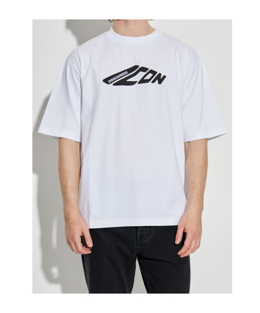Icon Logo Printed Crewneck T-Shirt