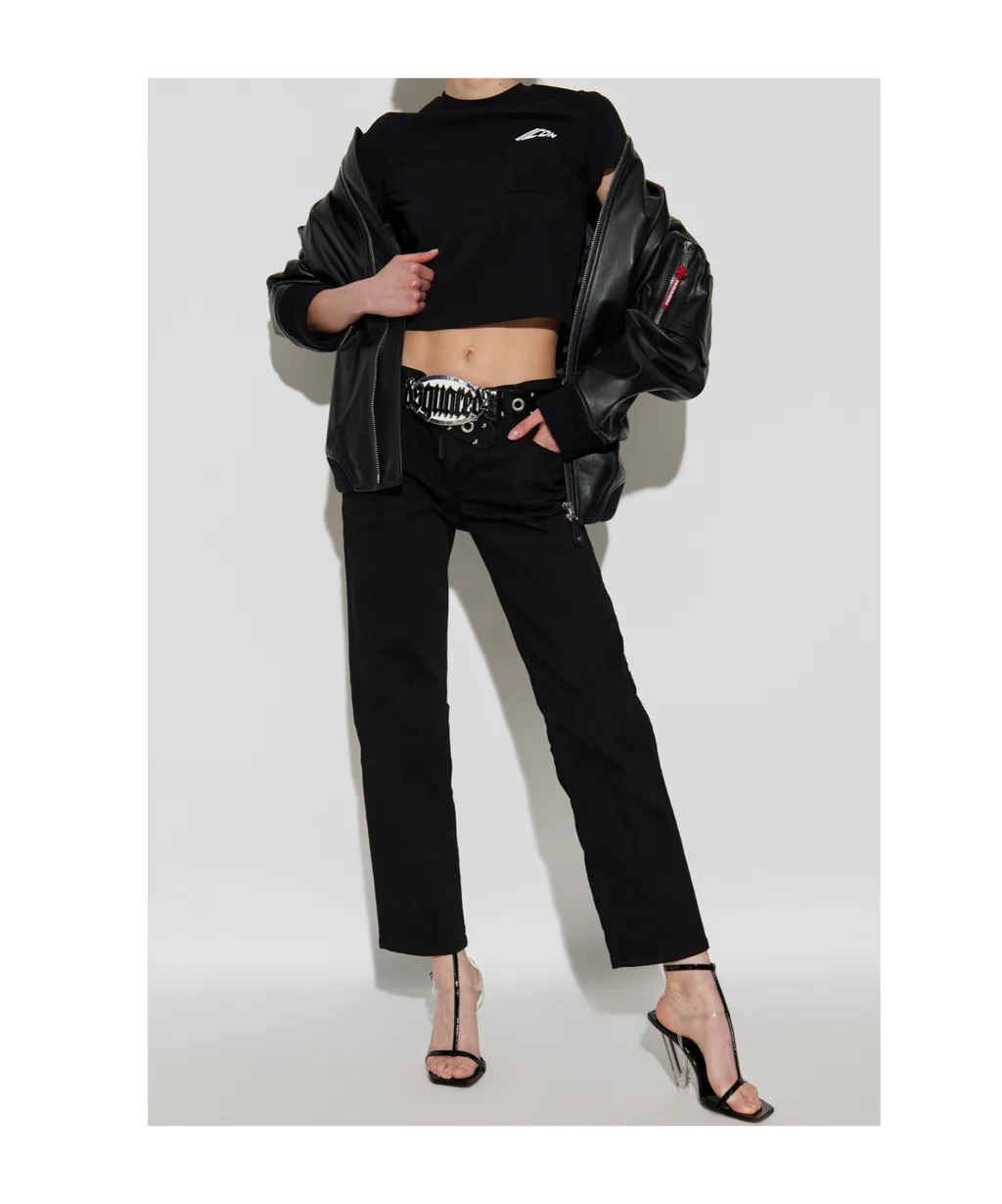 Cropped Crewneck T-Shirt