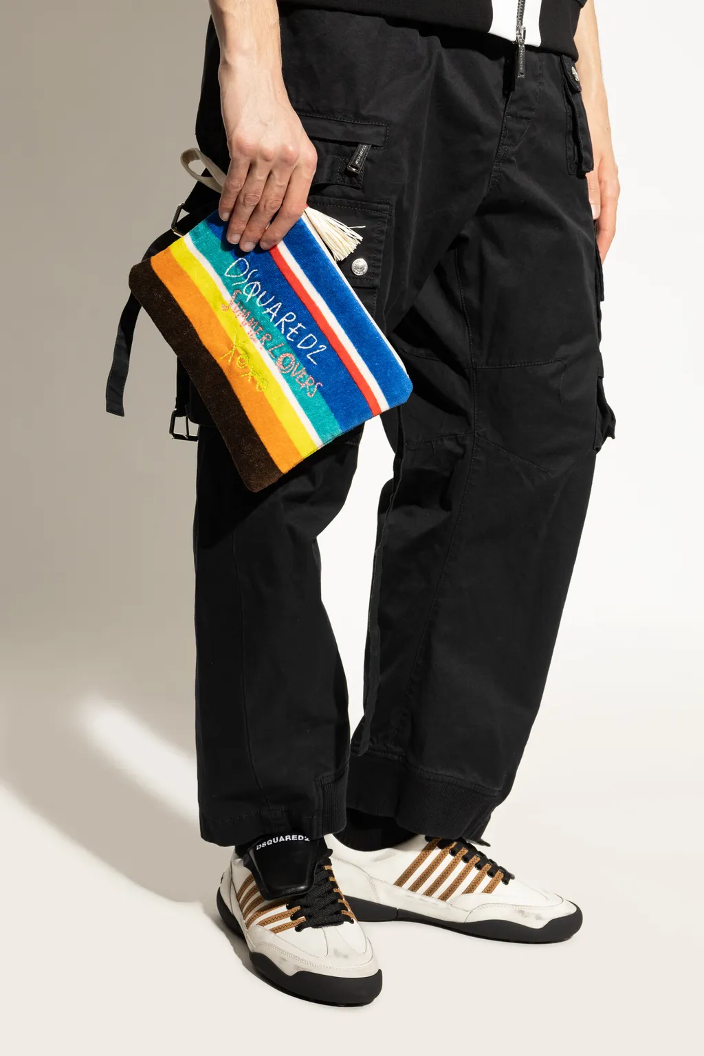 Striped Clutch