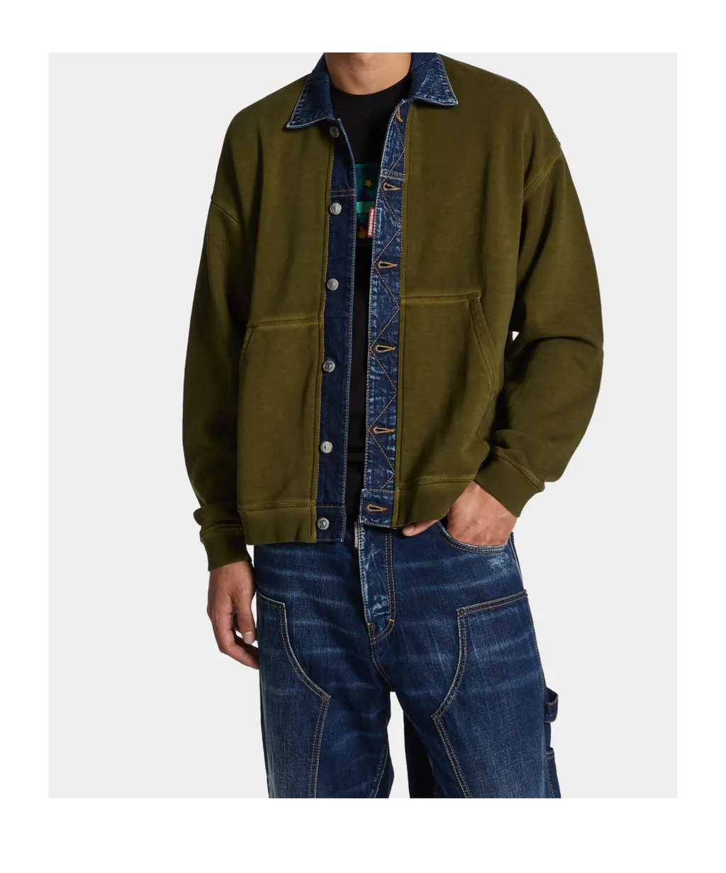 Button-Down Sweatshirt