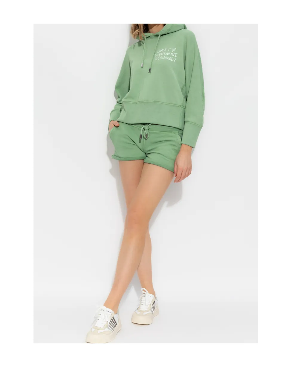 Logo-Printed Rolled Trim Track Shorts
