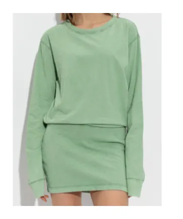 Long Sleeved Handwritten Logo Mini Dress