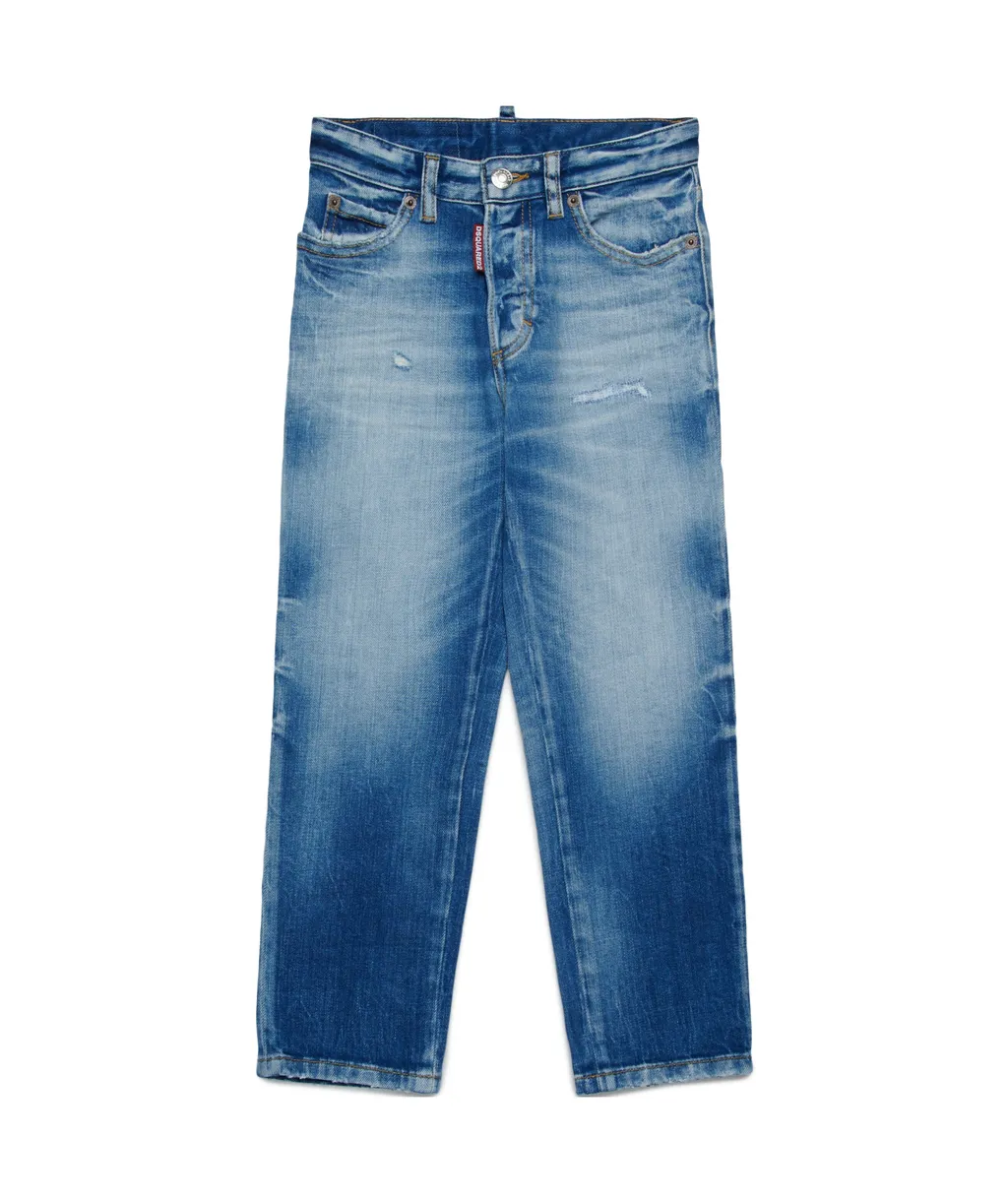Straight Jeans With Rips