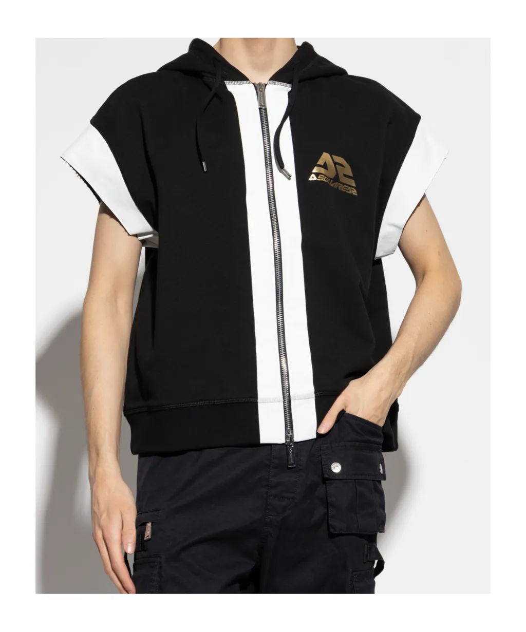 Short Sleeved Zip-Up Hoodie