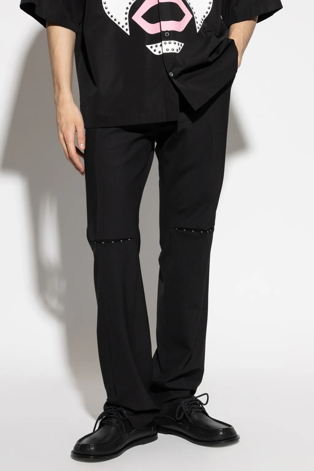 Straight Leg Creased Trousers