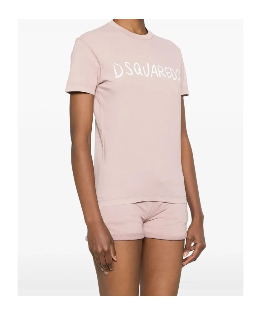 White Fade Just Right Fit Handwritten Logo T-Shirt