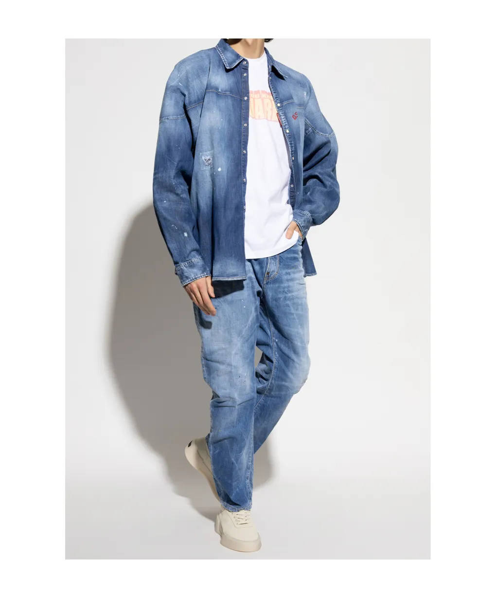 Be Cool Be Nice Wash Loose Jeans