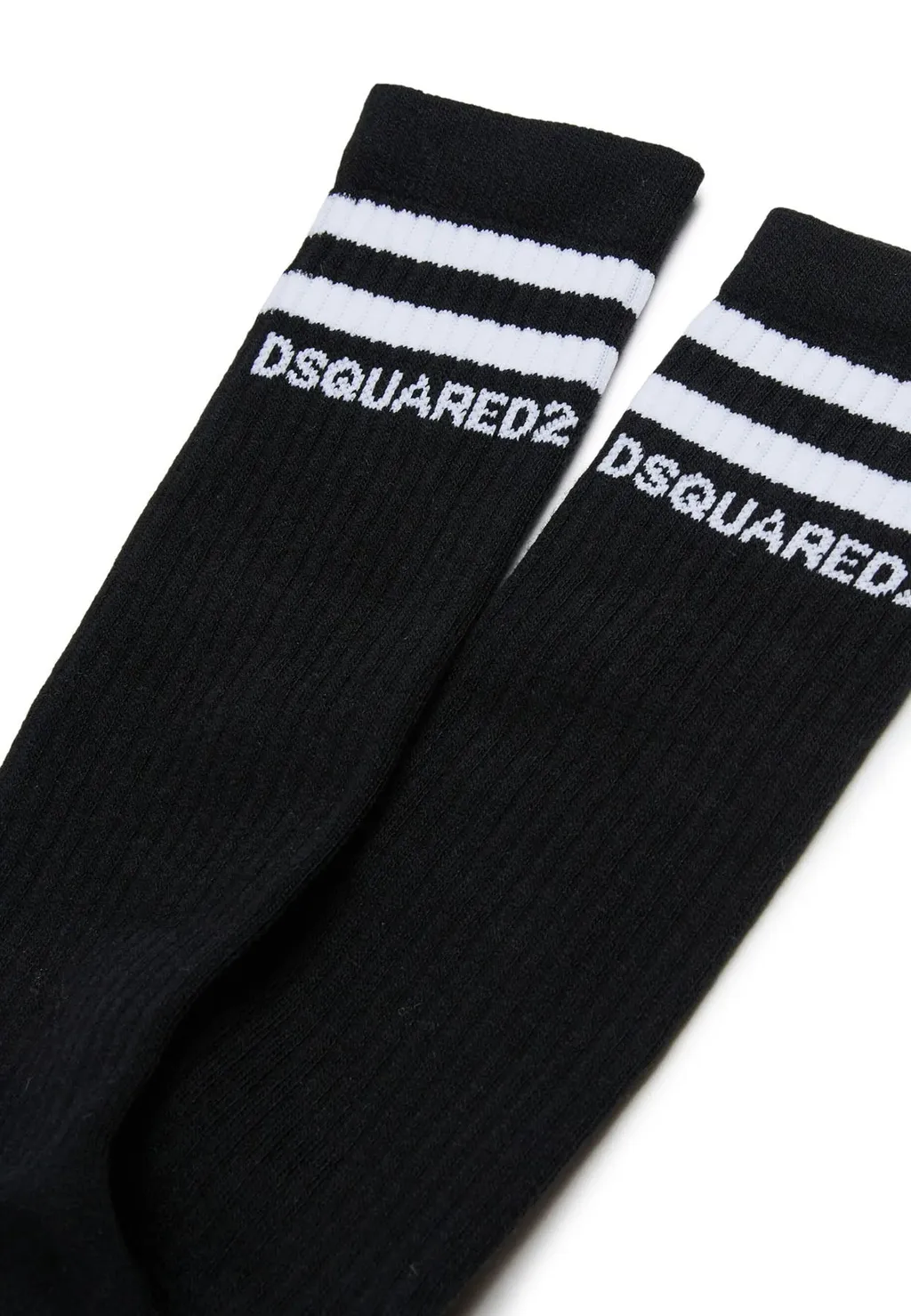 Logo Intarsia-Knit Striped Mid-Calf Socks