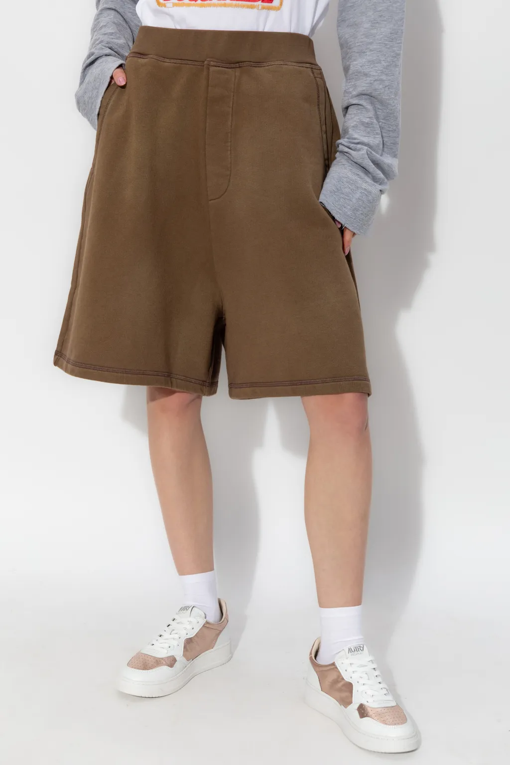 Logo-Printed Elasticated Waistband Shorts