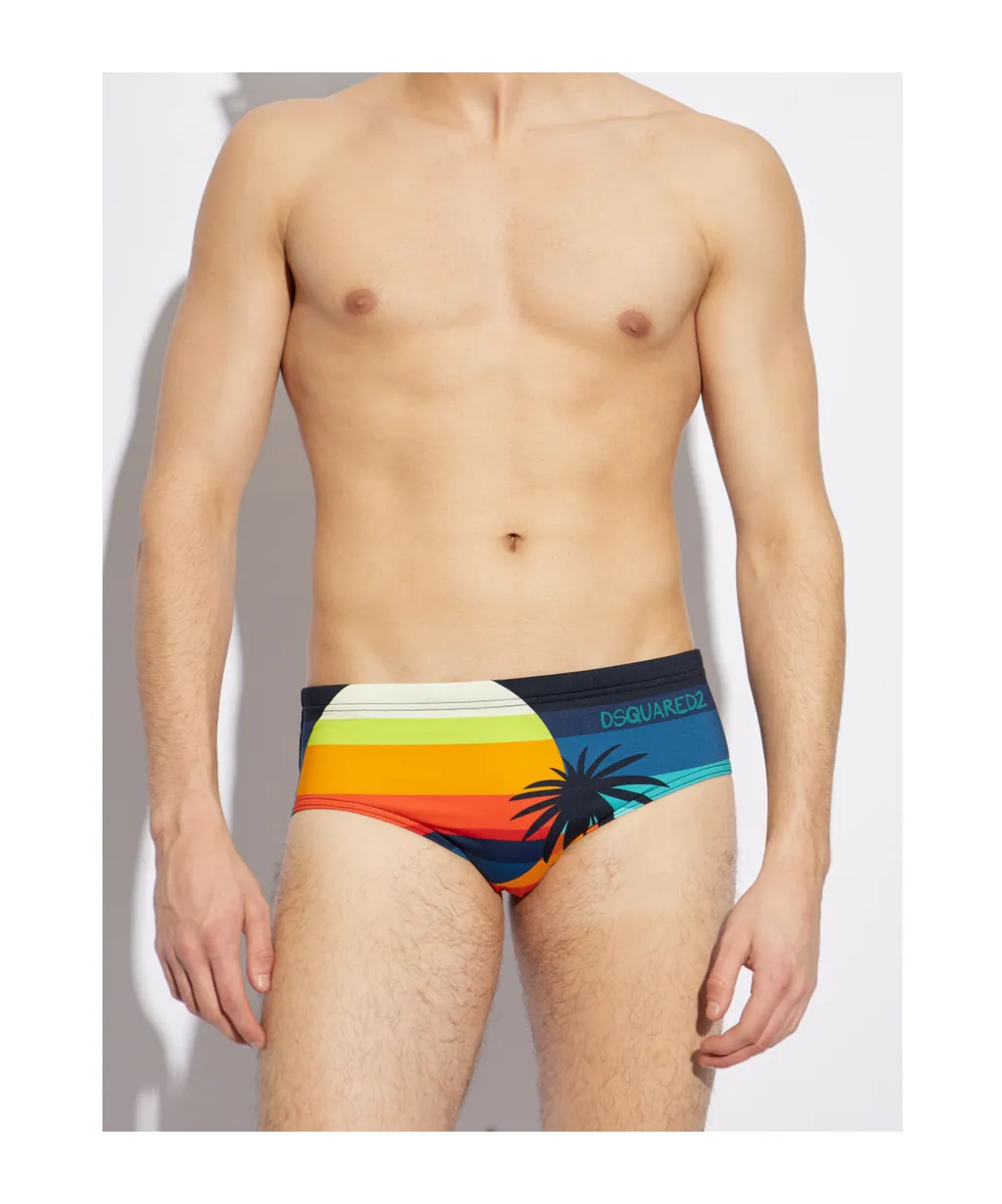 Elastic Waist Swimming Trunks