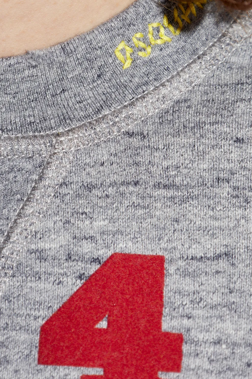 Slogan Printed Crewneck Distressed Sweatshirt
