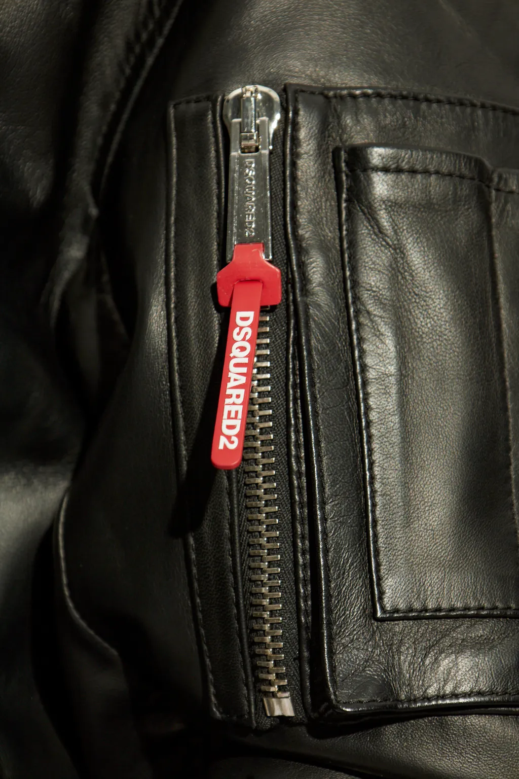 Zip-Up Leather Jacket