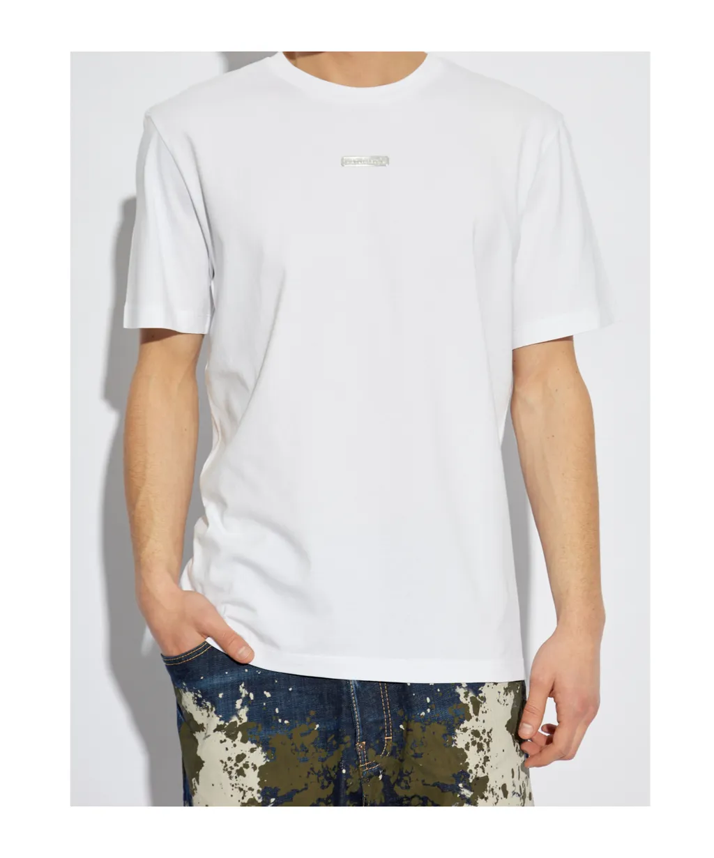 Logo Plaque Crewneck T-Shirt