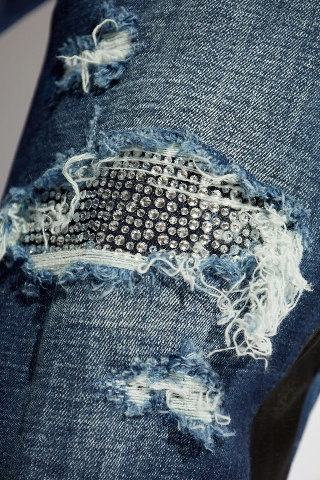 Distressed Straight-Leg Jeans
