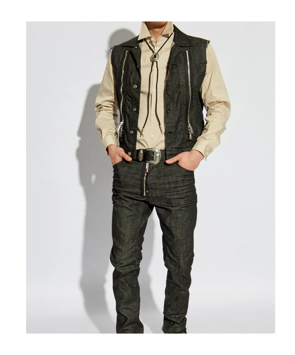 Frayed Edge Denim Vest