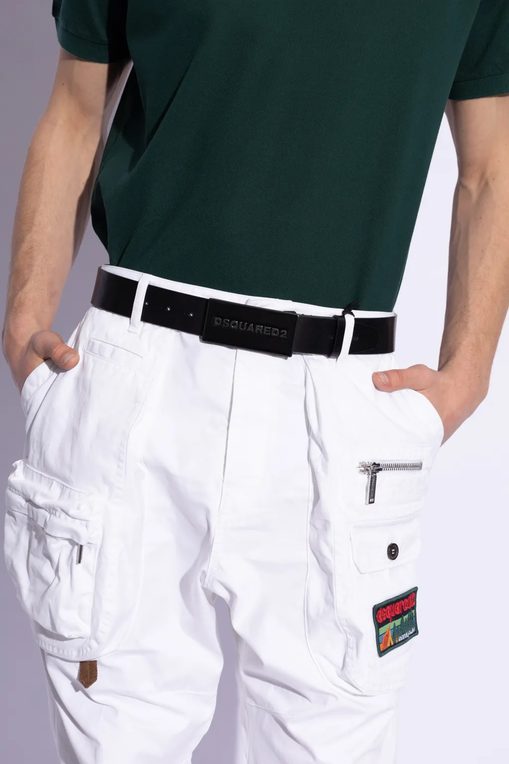 Logo Plaque Buckle Belt